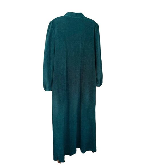 Vanity Fair Green Shevelva Night Gown Dress 3/4 zip up closure Size XL - Picture 5 of 7